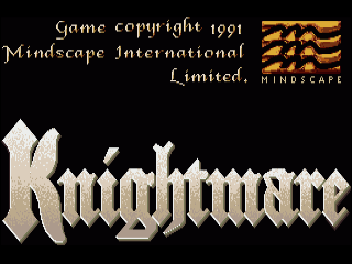 Knightmare title screen for Amiga